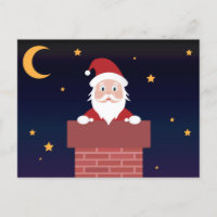 Weihnachtsmann am Weihnachtsabend am Kamin