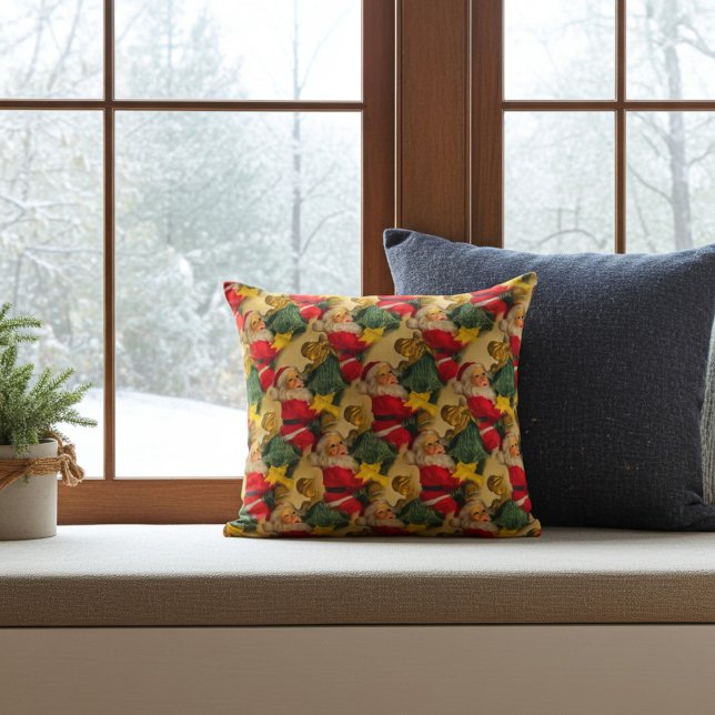 Weihnachtsmann am Weihnachtsbaum mit Glocken und B Kissen (Hallway and Foyer Area Santa Greeting!)