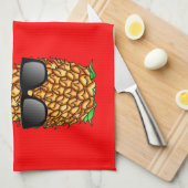 Weihnachtsmann-Ananas Küchentuch (Viertel Falte)