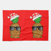 Weihnachtsmann-Ananas Küchentuch (Horizontal)