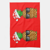 Weihnachtsmann-Ananas Küchentuch (Vertikal)
