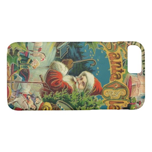 Weihnachtsmann Antike Kunst Case-Mate iPhone Hülle (Rückseite (Horizontal))