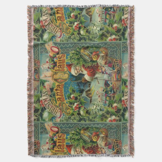 Weihnachtsmann Antike Kunst Decke (Vorderseite Vertikal)