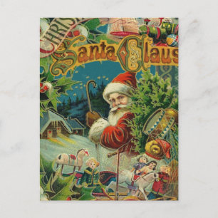 Weihnachtsmann Antike Kunst Feiertagspostkarte