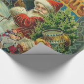 Weihnachtsmann Antike Kunst Geschenkpapier (Ecke)