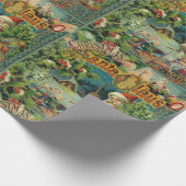 Weihnachtsmann Antike Kunst Geschenkpapier (Ecke)