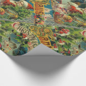 Weihnachtsmann Antike Kunst Geschenkpapier (Ecke)