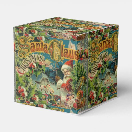 Weihnachtsmann Antike Kunst Geschenkschachtel (Rückseite)