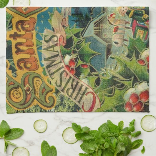 Weihnachtsmann Antike Kunst Handtuch (Gefaltet)