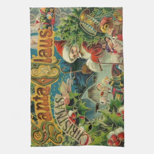 Weihnachtsmann Antike Kunst Handtuch (Vertikal)