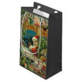 Weihnachtsmann Antike Kunst Kleine Geschenktüte (Rückseite Schrägansicht)