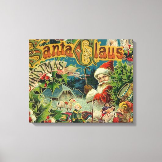 Weihnachtsmann Antike Kunst Leinwanddruck (Vorderseite)