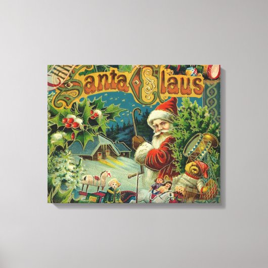 Weihnachtsmann Antike Kunst Leinwanddruck (Vorderseite)