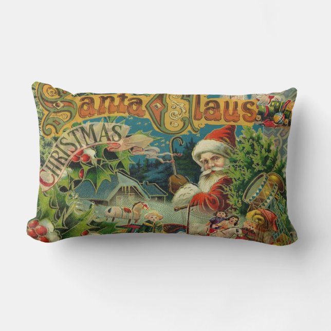 Weihnachtsmann Antike Kunst Lendenkissen (Vorderseite)
