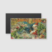 Weihnachtsmann Antike Kunst Magnetkarte (Vorne/Hinten)
