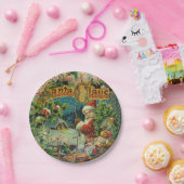 Weihnachtsmann Antike Kunst Pappteller (Party)