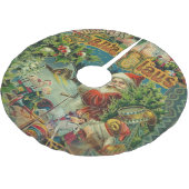 Weihnachtsmann Antike Kunst Polyester Weihnachtsbaumdecke (Schrägansicht)