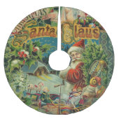 Weihnachtsmann Antike Kunst Polyester Weihnachtsbaumdecke (Vorderseite)