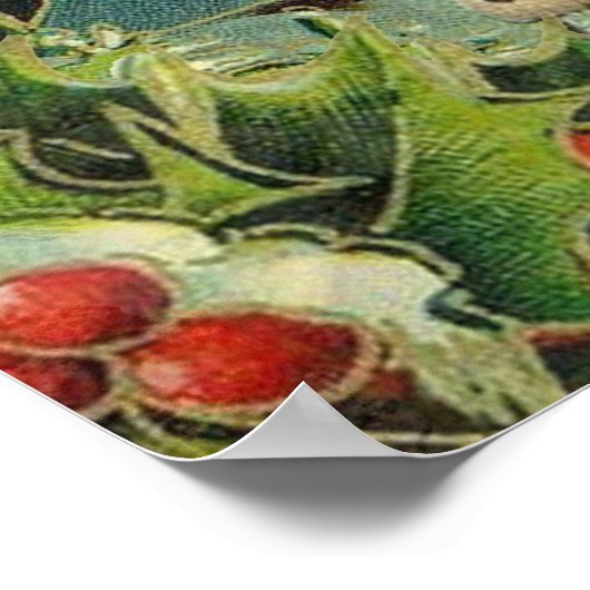 Weihnachtsmann Antike Kunst Poster (Ecke)