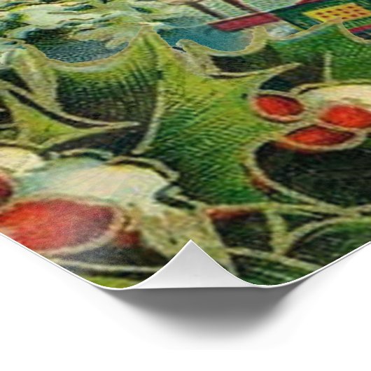 Weihnachtsmann Antike Kunst Poster (Ecke)