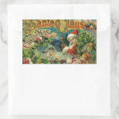Weihnachtsmann Antike Kunst Rechteckiger Aufkleber (Tasche)