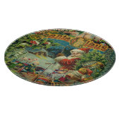 Weihnachtsmann Antike Kunst Schneidebrett (Ecke)