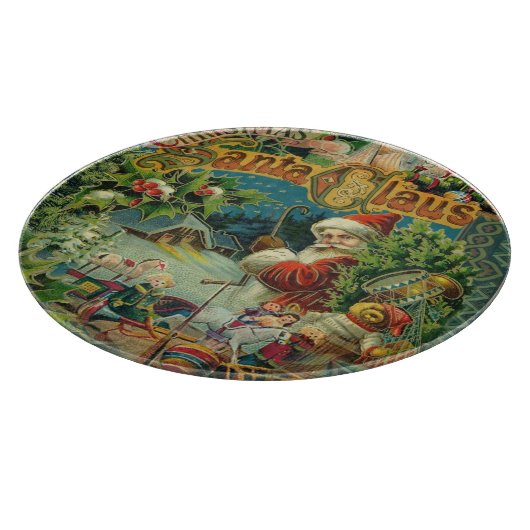 Weihnachtsmann Antike Kunst Schneidebrett (Ecke)