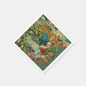 Weihnachtsmann Antike Kunst Serviette (Ecke)