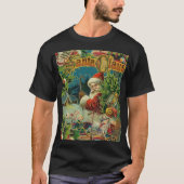 Weihnachtsmann Antike Kunst T-Shirt (Vorderseite)