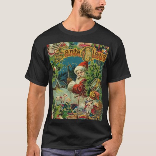 Weihnachtsmann Antike Kunst T-Shirt (Vorderseite)