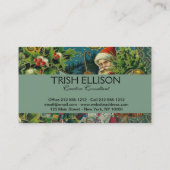 Weihnachtsmann Antike Kunst Visitenkarte (Rückseite)