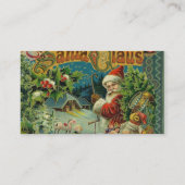 Weihnachtsmann Antike Kunst Visitenkarte (Rückseite)