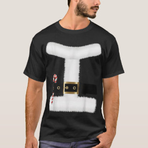 Weihnachtsmann Anzug Kostüme Weihnachtsgürtel Unis T-Shirt