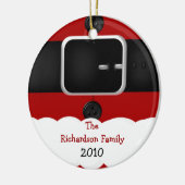 Weihnachtsmann-Anzugs-personalisierte Keramik Ornament (Links)