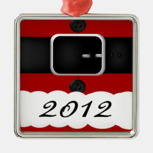 Weihnachtsmann-Anzugs-personalisiertes Weihnachten Silbernes Ornament
