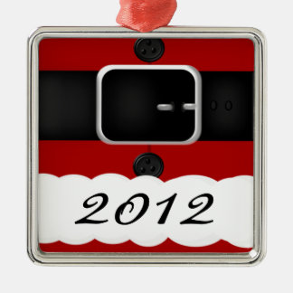 Weihnachtsmann-Anzugs-personalisiertes Weihnachten Silbernes Ornament
