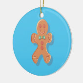 Weihnachtsmann auf blau keramik ornament (Links)
