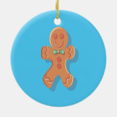 Weihnachtsmann auf blau keramik ornament (Hinten)