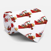 Weihnachtsmann auf dem Doppeldecker, der Geschenke Krawatte (Gerollt)