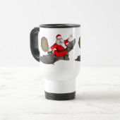 Weihnachtsmann auf dem Flug Reisebecher (Vorderseite Links)