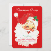 Weihnachtsmann auf der Roten Party Einladung (Vorderseite)