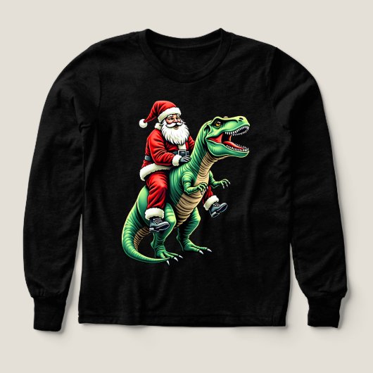 Weihnachtsmann auf Dinosaurier (Design Vorderseite)