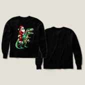 Weihnachtsmann auf Dinosaurier (Design Vorder- & Rückseite)