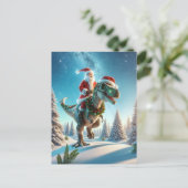 Weihnachtsmann auf einem Dinosaurier, Weihnachten (Stehend Vorderseite)
