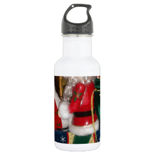 Weihnachtsmann auf einem Pferd mit Schnee-Kunstpr Trinkflasche