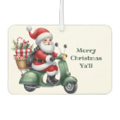 Weihnachtsmann auf einem Scooter Autolufterfrischer (Vorderseite)