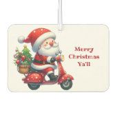 Weihnachtsmann auf einem Scooter Autolufterfrischer (Vorderseite)