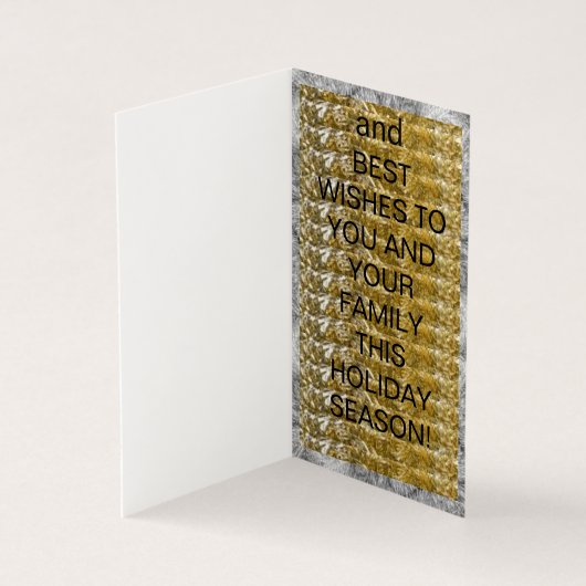 Weihnachtsmann auf einer Motorrad-Weihnachtskarte (Innenseite)