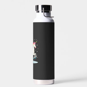 Weihnachtsmann auf Einhorn Xmas Mädchen Frauen Ra Trinkflasche
