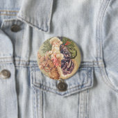 Weihnachtsmann auf Esel reitend Button (Beispiel)
